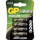 GP AAA LR03 Litium 4-pack