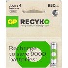GP ReCyko AAA 950mAh laddningsbara 4-pack