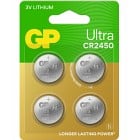 GP Ultra Litium knappcell CR2450, 4-pack