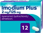 Imodium Plus tablett 2 mg/125 mg, 12 st