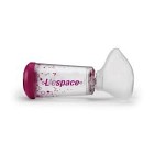 L'espace andningsbehållare med mask, 6+ år och vuxna, transparent/magenta 1 st