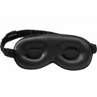Lenoites Mulberry Silk Contour Sleep Mask Black
