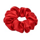 Lenoites Scrunchie i siden Röd