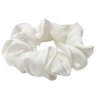 Lenoites Scrunchie i siden Vit