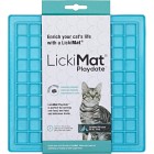 LickiMat Kattskål Playdate ljusblå 20x20 cm