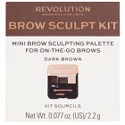 Makeup Revolution Brow Sculpt Kit Dark Brown