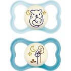 MAM Air Night 6-16m Silikon Blue 2 st