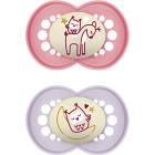 MAM Original Night 6-16m Silikon Pink 2 st