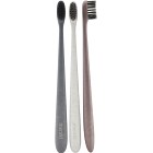 Meraki Tandborste grå/vit/vinröd 3-pack