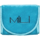MILI Cosmetics Makeup Erase Towel Turquoise Ocean Black Logo