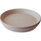 Mushie Tallrik Round, Vanilla 2 st