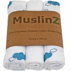 MuslinZ Muslinfiltar Blå moln 3-pack