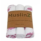 MuslinZ Muslinfiltar Rosa moln 3-pack