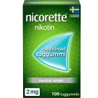 Nicorette, medicinskt tuggummi 2 mg 105 st