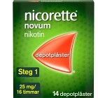 Nicorette Novum, depotplåster 25 mg/16 timmar 14 st