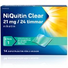 NiQuitin Clear, depotplåster 21 mg/24 timmar 14 st