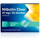 NiQuitin Clear, depotplåster 21 mg/24 timmar 7 st