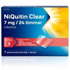 NiQuitin Clear, depotplåster 7 mg/24 timmar 7 st
