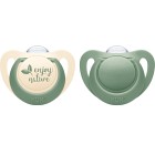 NUK for Nature Silicon 0-6 mån - Grön