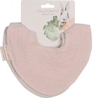 Oh, Poppy! Juno Drool Bibs, Powder Pink/Linen Beige 2-pack