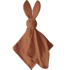 Oh, Poppy! Leia The Bunny Muslin Comfort Blanket Warm Rust