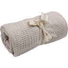 Oh, Poppy! Mira Waffle Blanket Linen Beige