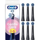 Oral-B iO Gentle Care tandborsthuvuden, Svart, 6 st