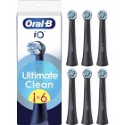 Oral-B iO Ultimate Clean tandborsthuvuden, Svart, 6 st