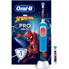 Oral-B Pro Kids Spider-Man eltandborste, 2 tandborsthuvuden 3+ år