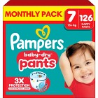 Pampers Baby-Dry Byxblöjor Storlek 7 (15+ kg), 126 st