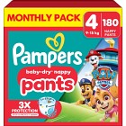 Pampers Baby Dry Byxblöjor Paw Patrol Edition Storlek 4 (9-15 kg) 180 st