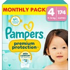 Pampers Premium Protection Nappies Storlek 4 (9-14 kg), 174 st