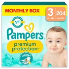 Pampers Premium Protection blöja Storlek 3 (6-10 kg) 204 st