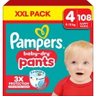 Pampers Baby-Dry Byxblöjor Storlek 4 (9kg-15kg) 108 blöjor