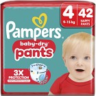 Pampers Baby-Dry Byxblöjor Storlek 4 (9kg-15kg) 42 blöjor