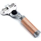 Parker Shaving TRVL Ladies Venus Compatiable Rose Gold Textured Razor with Leather Case