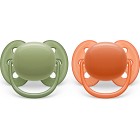 Philips Avent Ultra Soft Napp, 2-pack, 18m+, Grön & Orange
