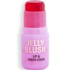 Revolution Jelly Blush Stick Lip and Cheek Stain Strawberry Pink 5,5 g