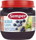 Semper Fruktpuré Blåbär & Äpple 4M 125 g