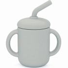 Summerville Silikonmugg med sugrör Silver Grey