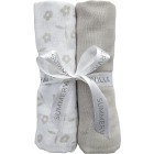 Summerville Muslin 2-pack Petal & Silver Grey GOTS