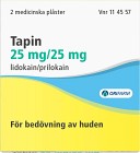 Tapin, medicinskt plåster 25 mg/25 mg 2 st