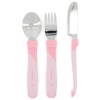 Twistshake Learn Cutlery Stainless Steel 12+m Pastel Light Pink