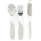 Twistshake Learn Cutlery Stainless Steel 12+m White