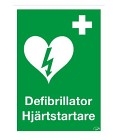 Väggskylt AED plast A4