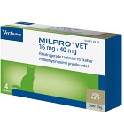 Virbac Milpro vet tabletter för katter (>2 kg), 4 tabletter, filmdragerade